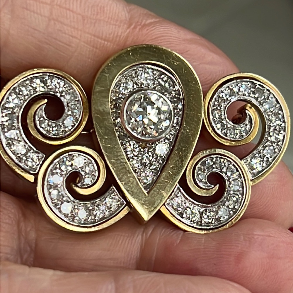 18 karat gold, and 4 1/2 carat diamond necklace - Picture 16 of 17